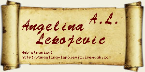Angelina Lepojević vizit kartica